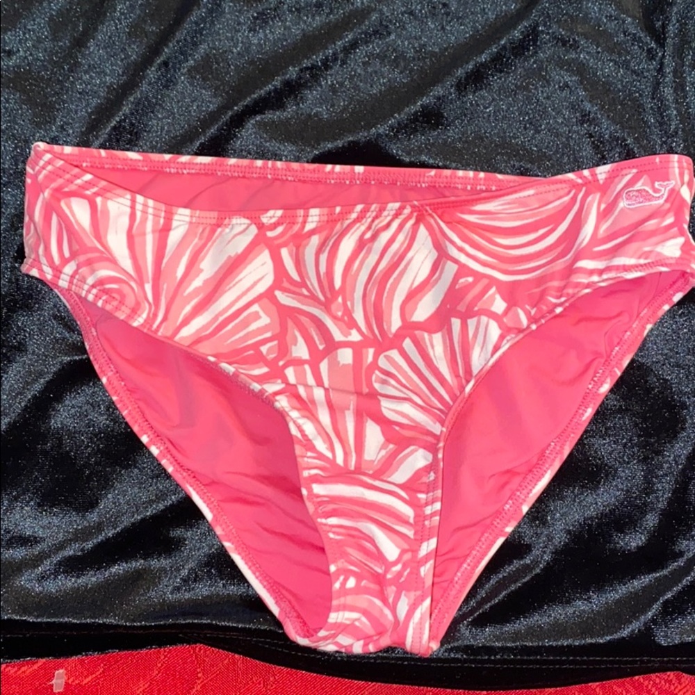 Vineyard Vines pink shell bikini bottoms M 10-12